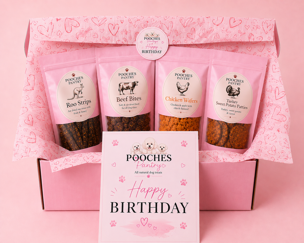 Pooches Pantry birthday gift packaging